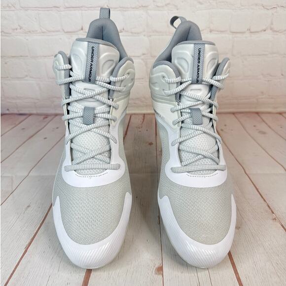 Under Armour Command MC Mid White Lacrosse Cleats Mens Size 13 (3025639-100) - Picture 6 of 10